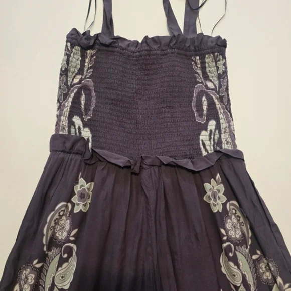 Caballero Rose Graphite Protea Paisley Jumpsuit Square neck Sleeveless Viscosei - Picture 11 of 13